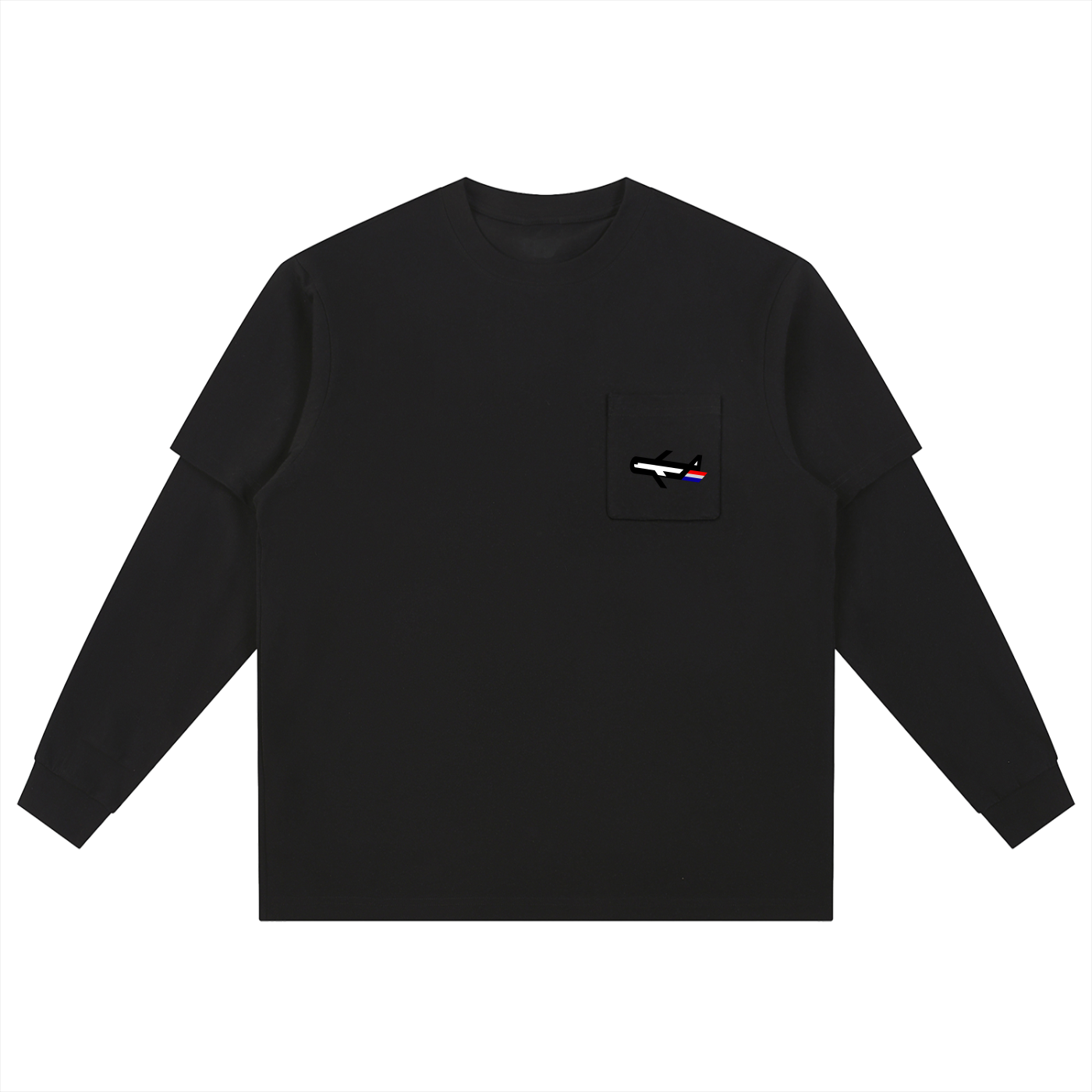 PLANEcloths Layers To This Long Sleeve Oversized T-Shirt