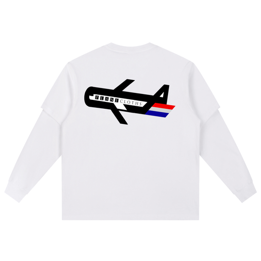 PLANEcloths Layers To This Long Sleeve Oversized T-Shirt