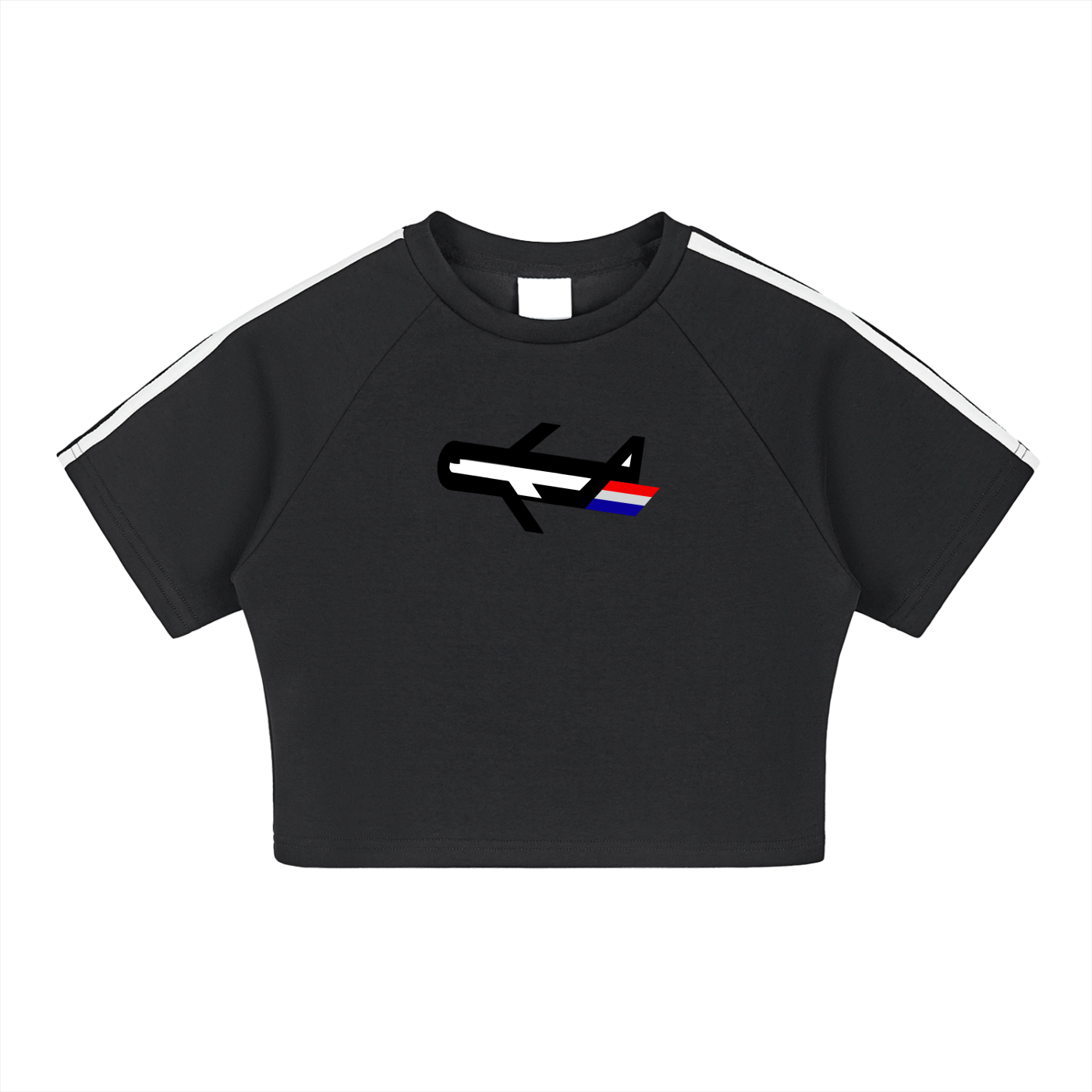 PLANEcloths Women’s Taped Up Keep Your Cool Performance Crop Tee