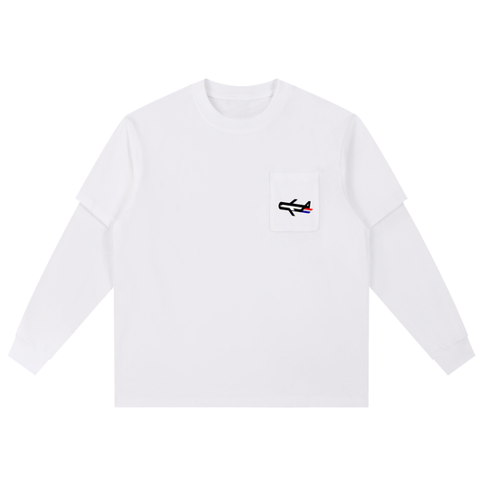 PLANEcloths Layers To This Long Sleeve Oversized T-Shirt