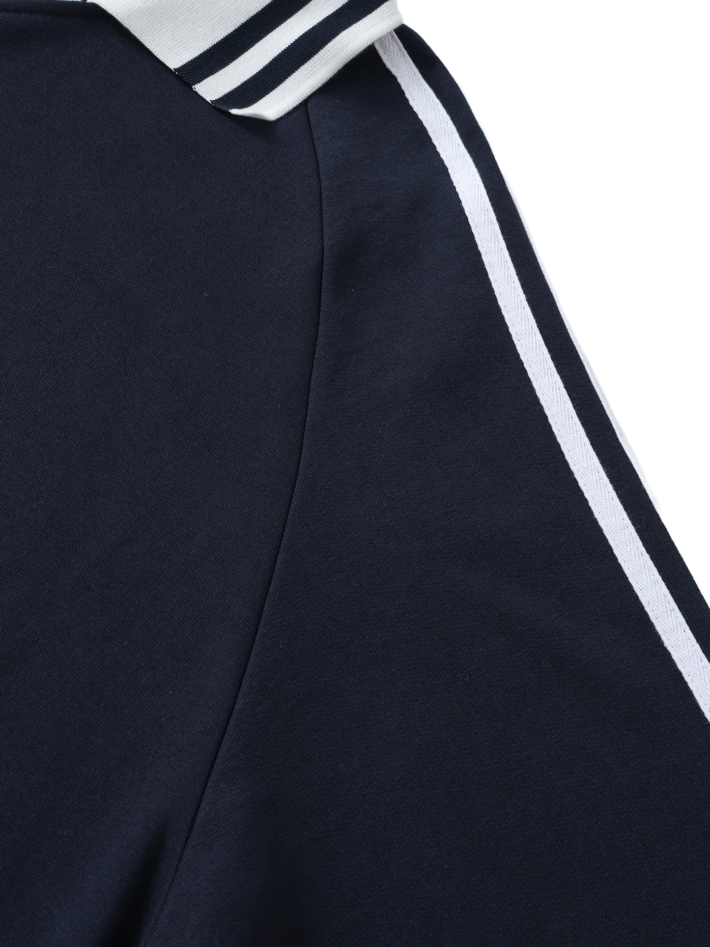 PLANEcloths Compare’n Contrast LXRY Striped Up Collared Sweatshirt