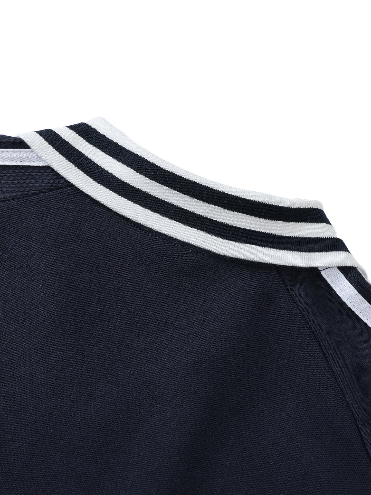PLANEcloths Compare’n Contrast LXRY Striped Up Collared Sweatshirt